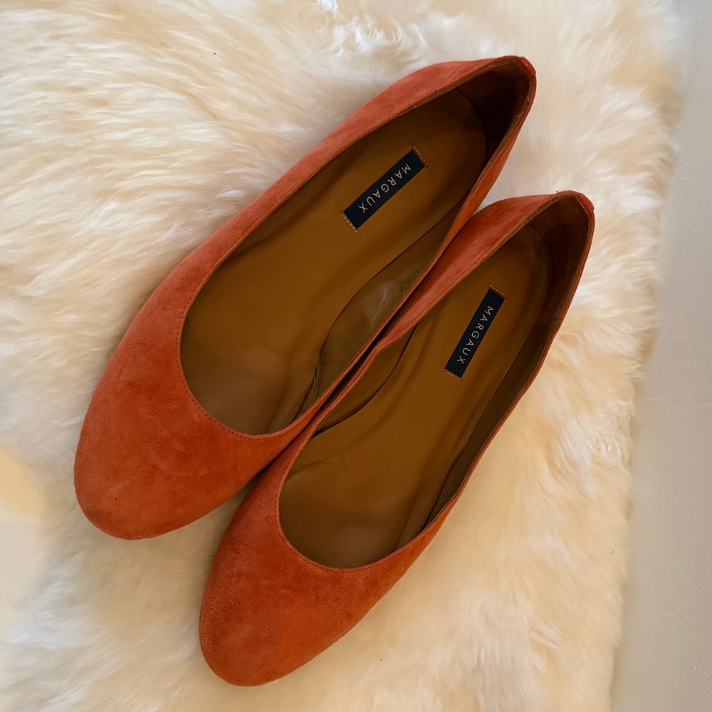 Margaux Rust Suede Flats